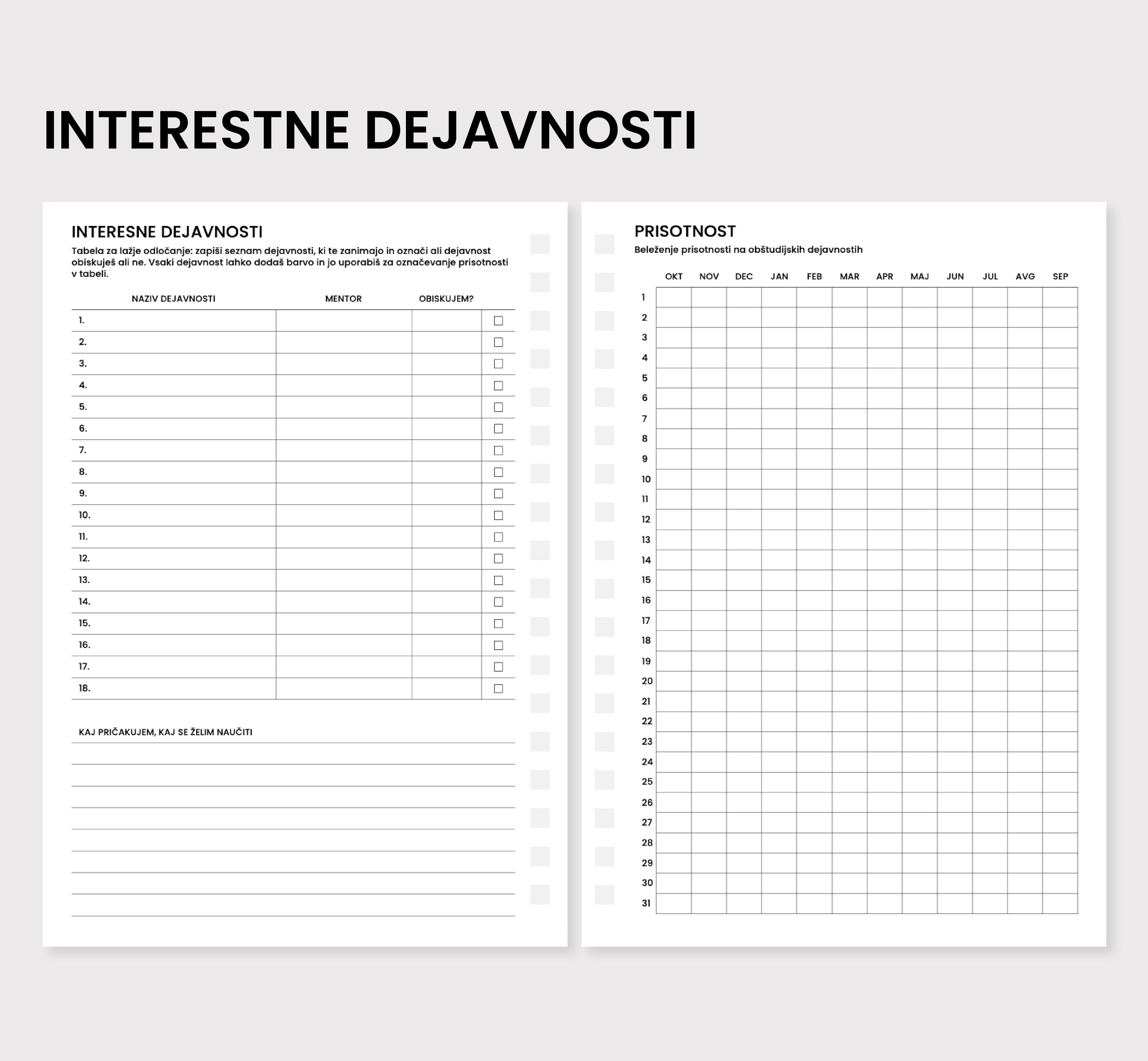 Interesne dejavnosti