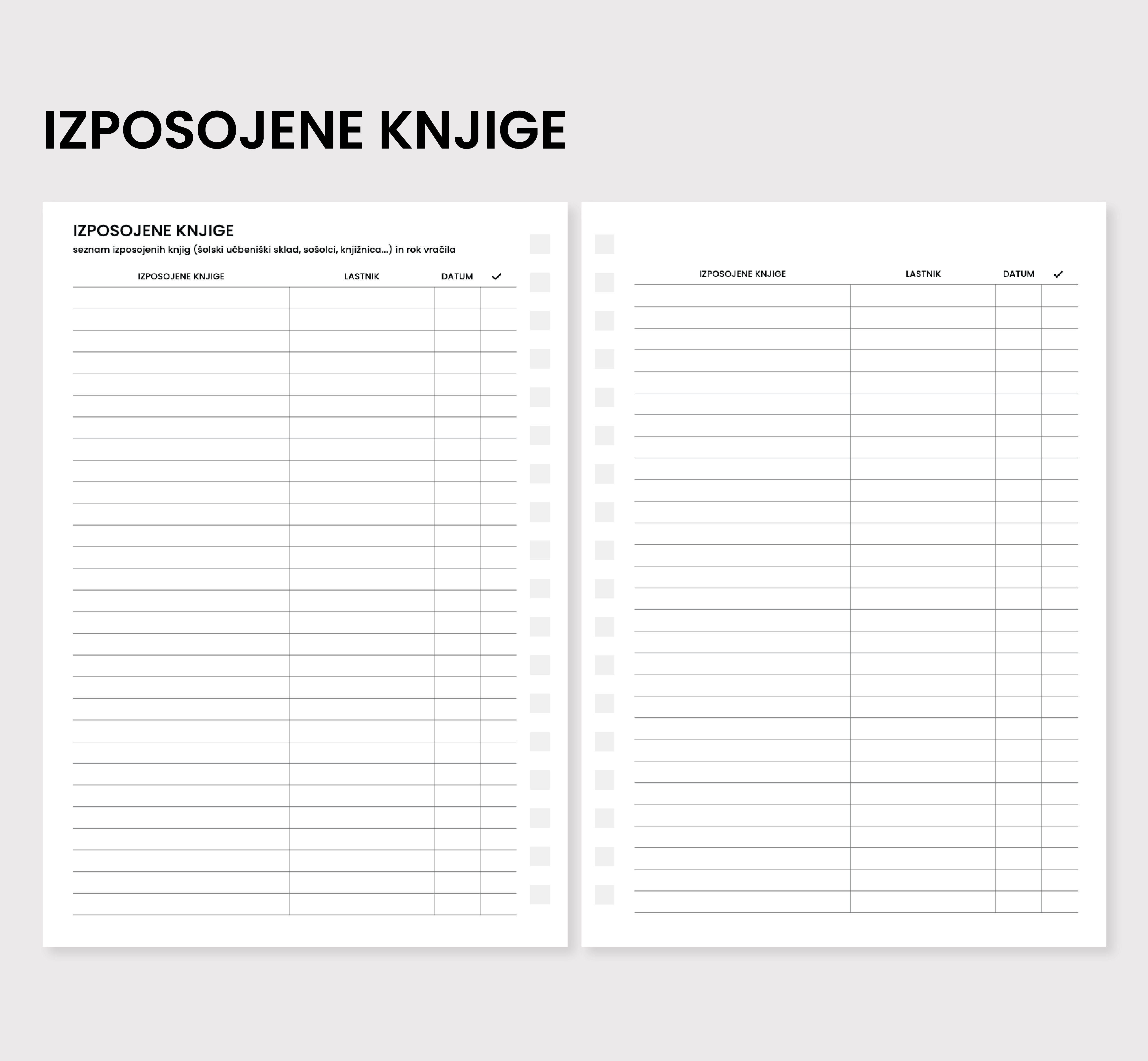 Izposojene knjige