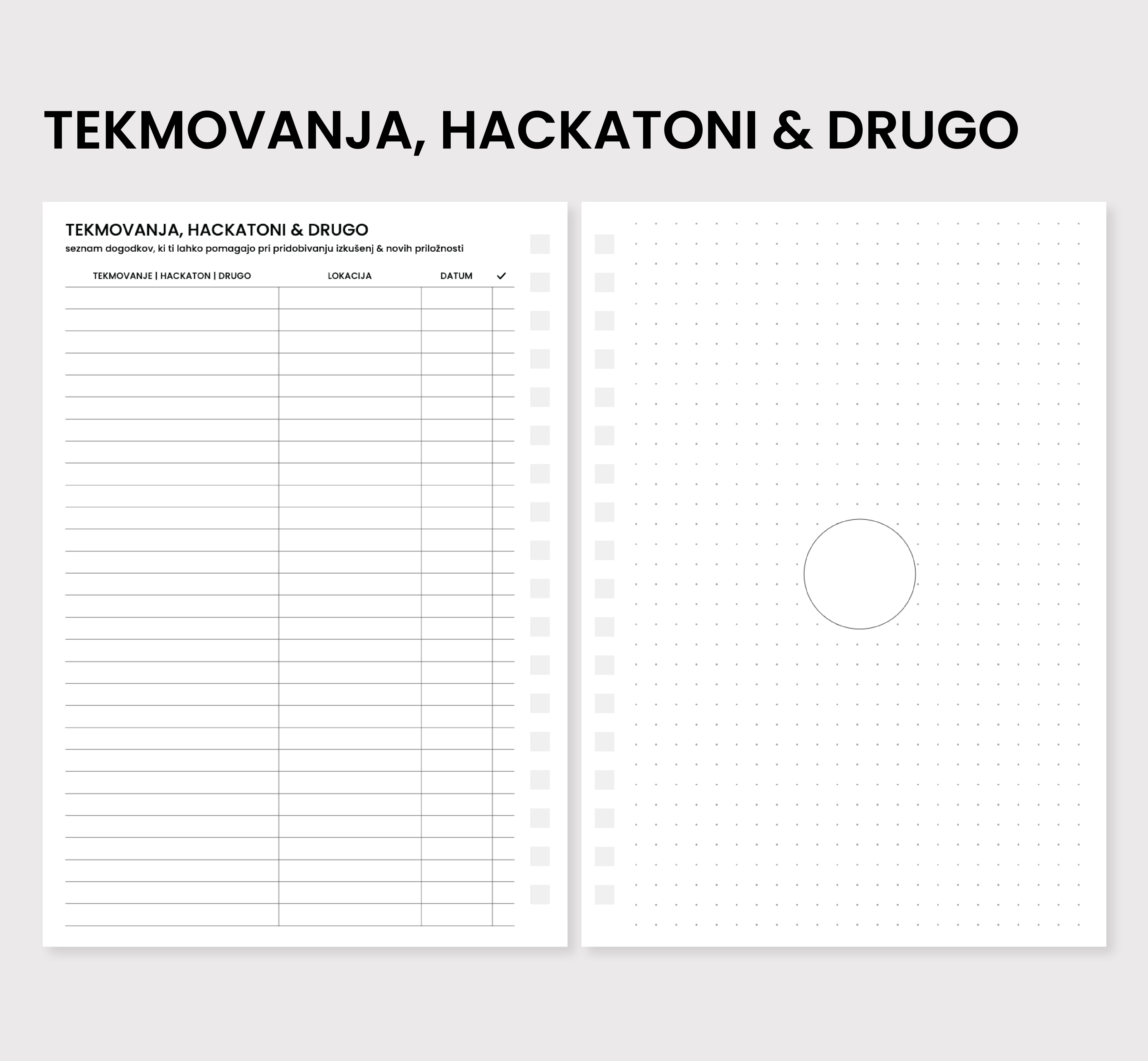 Tekmovanja, hackatoni in ostalo